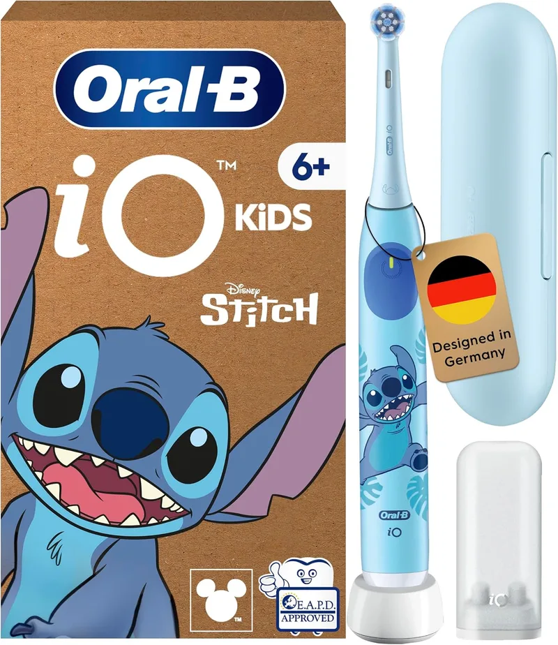 Oral-B ▫️ Escova de dentes elétrica iO Kids Disney Stitch, para crianças a partir dos 6 anos