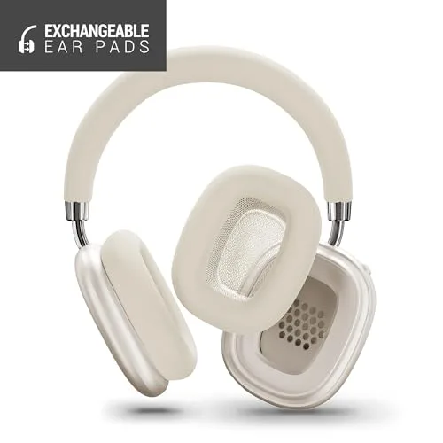 Energy Sistem ▫️ Auscultadores Pineapple MAX: Auscultadores sem fios leves, Bluetooth, com arnês, 40 horas de autonomia, carregamento rápido, Multipoint, almofadas magnéticas intercambiáveis, auscultadores com microfone, tipo «over-ear» 2