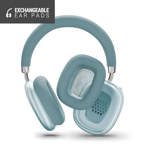 Energy Sistem ▫️ Auscultadores Pineapple MAX: Auscultadores sem fios leves, Bluetooth, com arnês, 40 horas de autonomia, carregamento rápido, Multipoint, almofadas magnéticas intercambiáveis, auscultadores com microfone, tipo «over-ear» 2