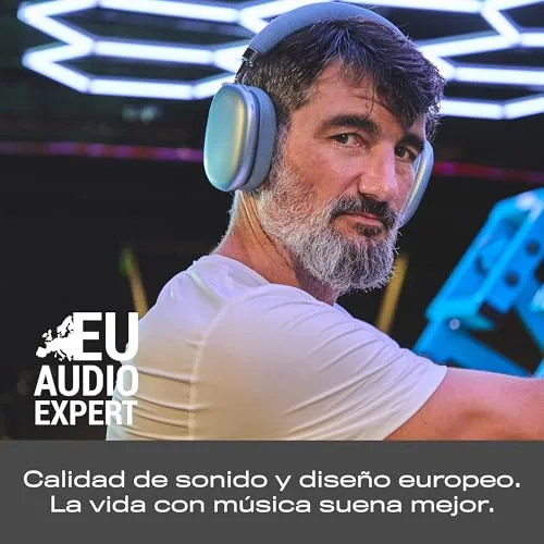 Energy Sistem ▫️ Auscultadores Pineapple MAX: Auscultadores sem fios leves, Bluetooth, com arnês, 40 horas de autonomia, carregamento rápido, Multipoint, almofadas magnéticas intercambiáveis, auscultadores com microfone, tipo «over-ear» 7