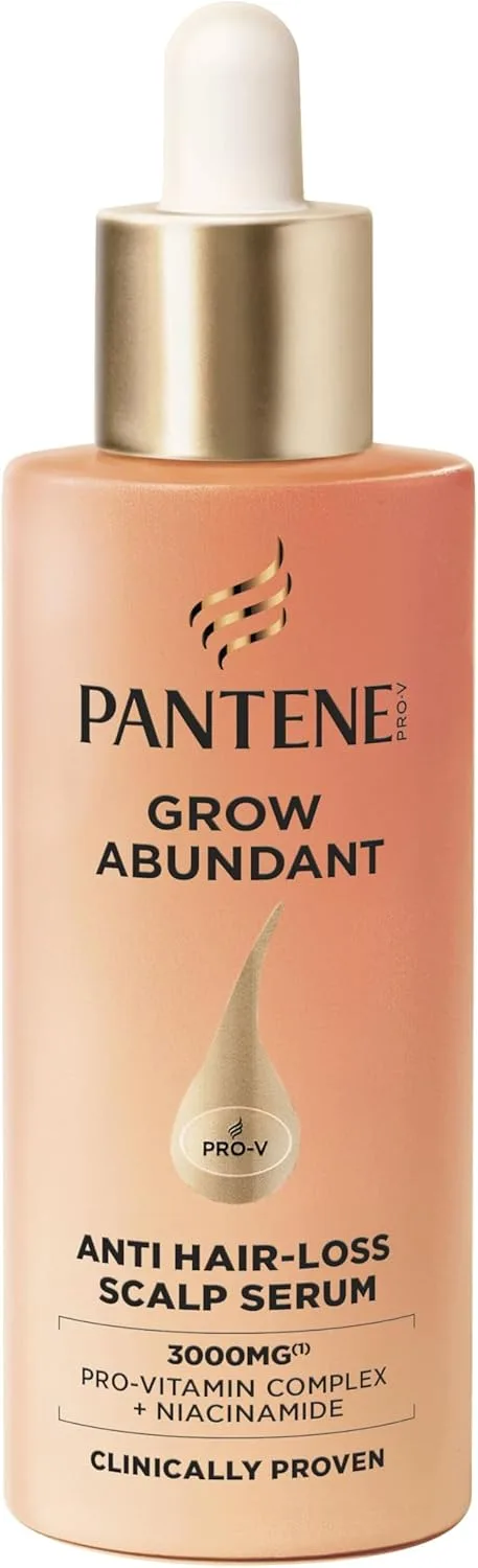Pantene ▫️ Grow Abundant Soro Anticaída para o Couro Cabeludo, 60 ml, para um cabelo mais espesso, mais comprido e mais denso em 8 semanas. Tratamento anticaída para mulheres. Com 3000 mg de Complexo de Provitamina