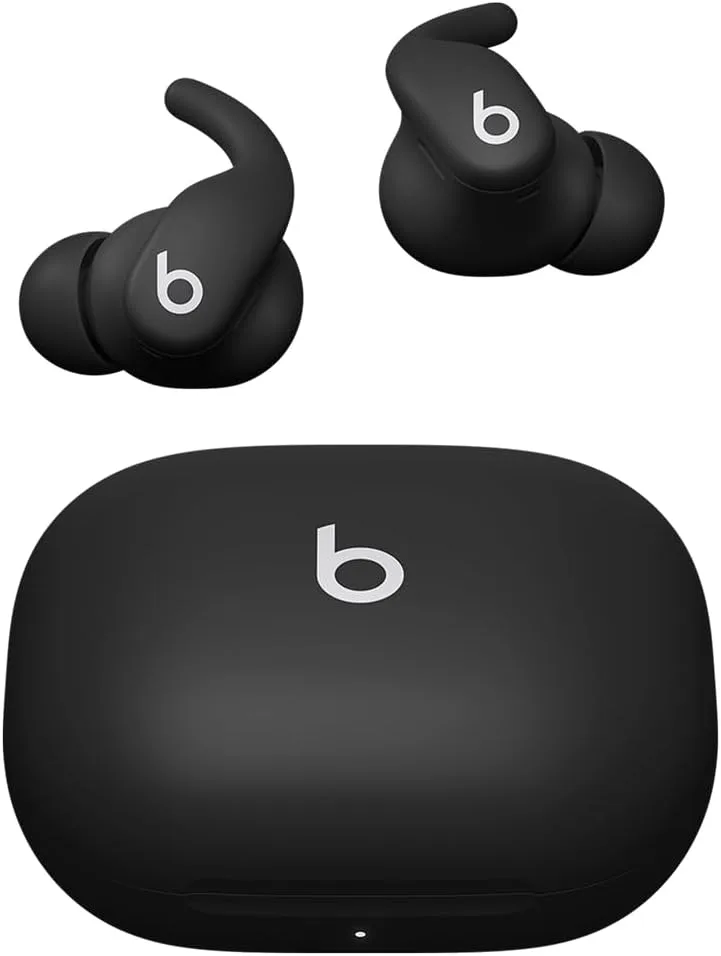 Beats ▫️ Powerbeats Fit - Auscultadores sem fios com cancelamento de ruído, ajuste seguro, IPX4, até 30 horas de autonomia com o estojo de carregamento, compatíveis com Apple e Android - Preto Azeviche