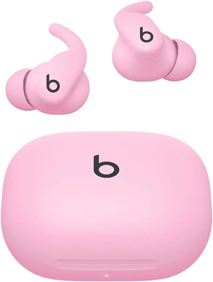 Beats ▫️ Powerbeats Fit - Auscultadores sem fios com cancelamento de ruído, ajuste seguro, IPX4, até 30 horas de autonomia com o estojo de carregamento, compatíveis com Apple e Android - Rosa Elétrico