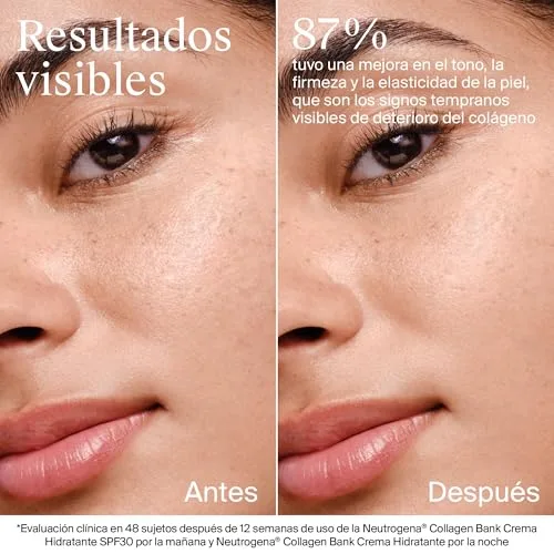Neutrogena ▫️ Collagen Bank Creme hidratante facial FPS 30 (1 x 50 ml), creme solar antienvelhecimento que preserva o colagénio, para uma pele mais suave, adequado para o rosto e o pescoço 4