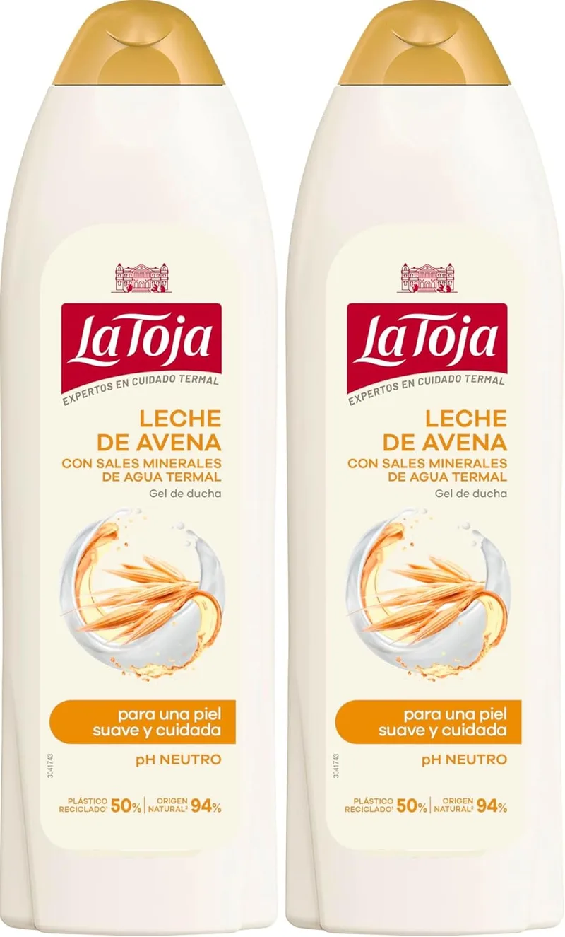 La Toja ▫️ Gel de Banho com Leite de Aveia, proporciona à tua pele os cuidados e a suavidade de que necessita, para uma pele nutrida e protegida, 600 ml (Embalagem de 2)