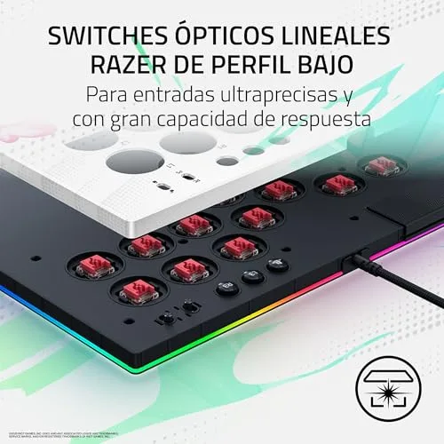 Razer ▫️ Kitsune 2XKO Edition - Comando arcade ótico com todos os botões para PS5 e PC - design com 4 botões de movimento precisos - interruptores óticos lineares planos | 2XKO 3