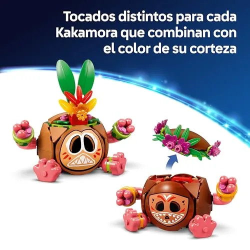 LEGO ▫️ Disney Vaiana Kakamoras – Brinquedo de construção com 2 figuras de cocos e flores artificiais para decorar o quarto – Presente para meninas a partir dos 9 anos e fãs do filme – 43293 6