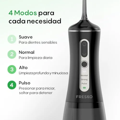 Fresko ▫️ Irrigador Dental Portátil de 300 ml Irrigador Oral 5