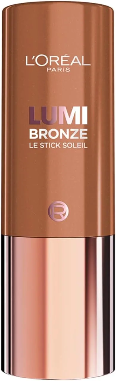 L'Oreal Paris ▫️ L'Oréal Paris Lumi Le Bronzer Stick Soleil Highlighting Bronzer Stick Modulável e misturável, Proporciona um brilho luminoso e bronzeado, Toasted Sunlight