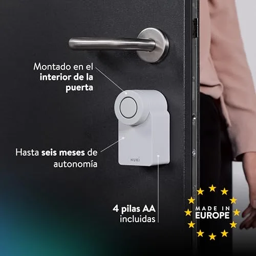 NUKi ▫️ Smart Lock Go (2025) com Bluetooth e Matter, fechadura inteligente que transforma o seu smartphone numa chave, instalação fácil sem necessidade de substituir o cilindro – Smart Lock com teclado numérico 4