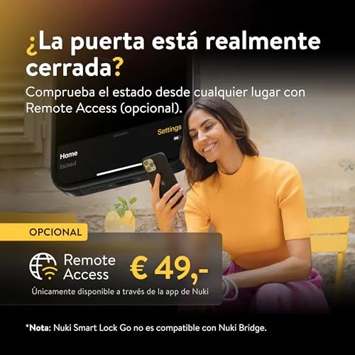 NUKi ▫️ Smart Lock Go (2025) com Bluetooth e Matter, fechadura inteligente que transforma o seu smartphone numa chave, instalação fácil sem necessidade de substituir o cilindro – Smart Lock com teclado numérico 5