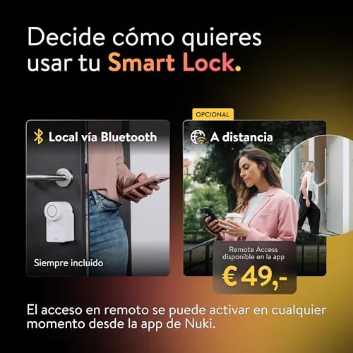 NUKi ▫️ Smart Lock Go (2025) com Bluetooth e Matter, fechadura inteligente que transforma o seu smartphone numa chave, instalação fácil sem necessidade de substituir o cilindro – Smart Lock com teclado numérico 6