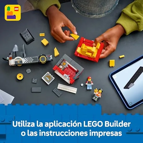 LEGO ▫️ City Camião de Batatas Fritas de Brinquedo - Kit de Maquetes de Veículos com Balcão Desmontável, 2 Minifiguras e Comida de Brinquedo - Presente de Aniversário para Crianças a partir dos 5 Anos - 60488 6