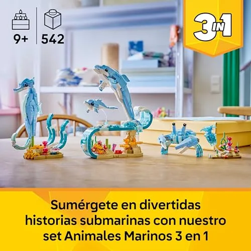 LEGO ▫️ Creator 3 em 1 Animais Marinhos: Lindos Golfinhos 31385 2
