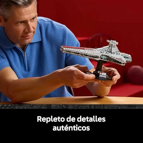 LEGO ▫️ Star Wars 75441 Cruzador de Ataque Classe Venator - Maquete para montar para adultos de uma nave da República - Decoração para a sala - Presente de coleção para fãs de «A Vingança dos Sith» 3
