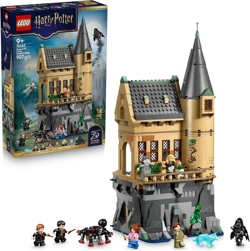 LEGO ▫️ Harry Potter Castelo de Hogwarts: Ala da Enfermaria - Conjunto de construção com 7 minifiguras, incluindo Hermione Granger e Ron Weasley - Presente para meninas, meninos e fãs a partir dos 9 anos - 76463