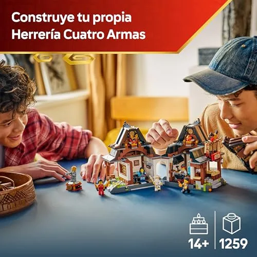 LEGO ▫️ Ninjago Forja das Quatro Armas: 15.º Aniversário - Casa de brincar com minifigura e cartões colecionáveis - Armas Ninja - Presente nostálgico para crianças e adolescentes a partir dos 14 anos e fãs - 71858 2