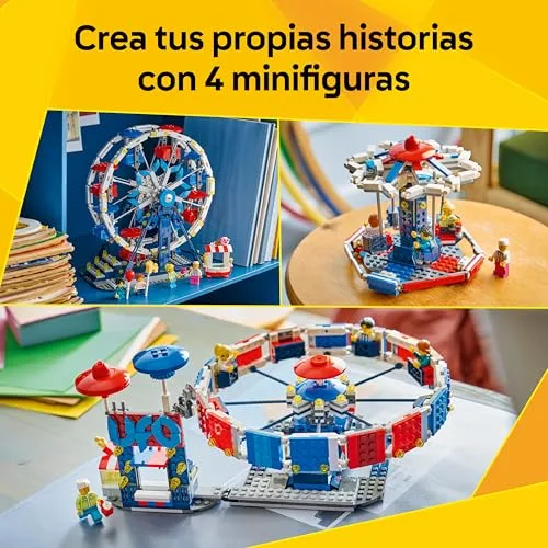 LEGO ▫️ Creator 3 em 1 Roda-gigante clássica de brincar - Modelo transformável numa atração «OVNI» ou num carrossel - Decoração para o quarto das crianças - Presente de aniversário para meninos e meninas a partir dos 8 anos - 31389 3