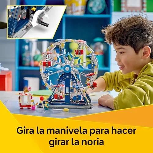 LEGO ▫️ Creator 3 em 1 Roda-gigante clássica de brincar - Modelo transformável numa atração «OVNI» ou num carrossel - Decoração para o quarto das crianças - Presente de aniversário para meninos e meninas a partir dos 8 anos - 31389 5