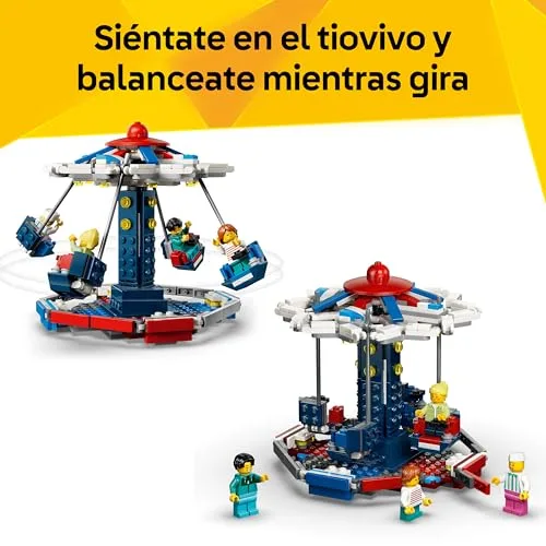 LEGO ▫️ Creator 3 em 1 Roda-gigante clássica de brincar - Modelo transformável numa atração «OVNI» ou num carrossel - Decoração para o quarto das crianças - Presente de aniversário para meninos e meninas a partir dos 8 anos - 31389 6