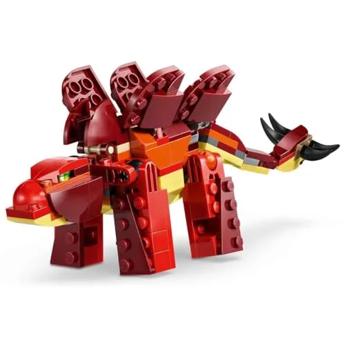 LEGO ▫️ Creator 3 em 1 Dinossauro Feroz - Figuras de dinossauros transformáveis em velociraptor, estegossauro ou pterossauro - Presente de aniversário para meninas e meninos a partir dos 8 anos - 31379 4