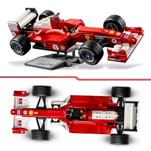 LEGO ▫️ Icons Ferrari F2004 e Michael Schumacher - Maquete de carro de F1 para adultos - Motor V10 com minifigura colecionável de piloto - Presente para homens e mulheres fãs da Fórmula 1 - 11375 3