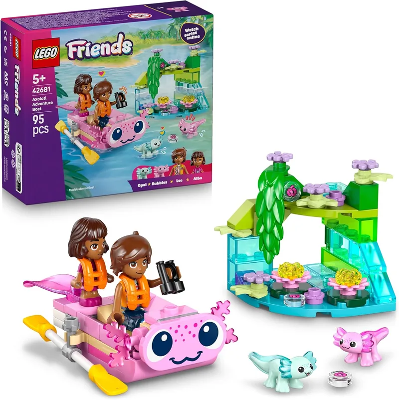 LEGO ▫️ Friends Aventuras no Navio de Brinquedo - 2 Mini Bonecas, 2 Figuras de Animais Adoráveis, Plantas, Flores e Acessórios - Prenda de Aniversário para Raparigas a partir dos 5 anos - 42681