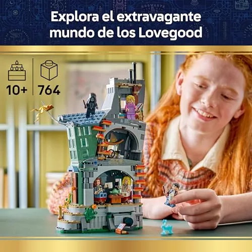 LEGO ▫️ Harry Potter: Casa de Luna Lovegood - Conjunto de construção com blocos iluminados e 5 minifiguras, incluindo a Hermione - Decoração para o quarto - Presente para meninas, meninos e fãs a partir dos 10 anos 76467 2