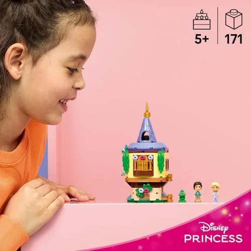 LEGO ▫️ Princesas da Disney: Mini Torre da Rapunzel – Castelo de brincar de «Enredados» com mini-bonecas, figura do camaleão Pascal e acessórios – Presente para meninas a partir dos 5 anos e fãs do filme – 43294 2