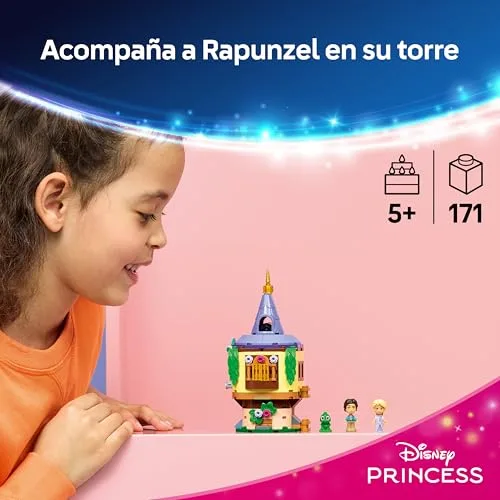 LEGO ▫️ Princesas da Disney: Mini Torre da Rapunzel – Castelo de brincar de «Enredados» com mini-bonecas, figura do camaleão Pascal e acessórios – Presente para meninas a partir dos 5 anos e fãs do filme – 43294 3