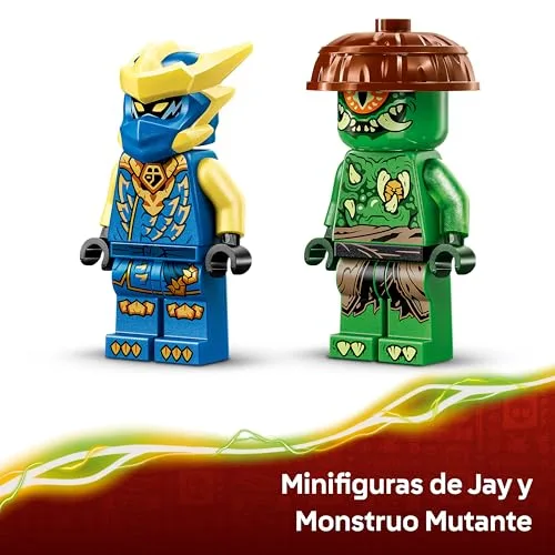 LEGO ▫️ Ninjago: O Combate do Meca-Dragão do Jay - 2 bonecos de ação, 2 minifiguras ninja, katanas e espadas de brincar - Presente de aniversário para crianças a partir dos 4 anos e fãs da série - 71853 5