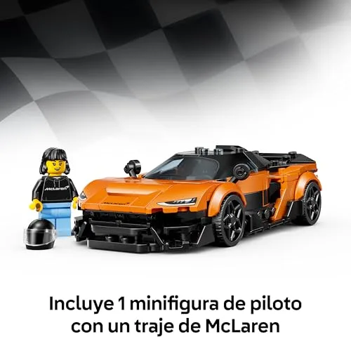 LEGO ▫️ Speed Champions McLaren W1 – O Autêntico Superdesportivo - Maquete de carro de brincar com minifigura de piloto colecionável - Presente para crianças a partir dos 9 anos e fãs do automobilismo - 77257 5