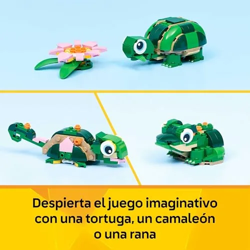 LEGO ▫️ Creator 3 em 1 Tartaruga com Flor de Nénupar 31377 3
