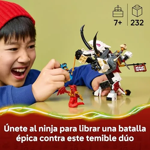 LEGO ▫️ NINJAGO Zilvar e a Fera Dragão Grimtak – Figura articulada e 3 minifiguras incluídas Kai e Nya com Armas Ninja – Presente de Aniversário para Crianças a partir dos 7 Anos e Fãs de «O Renascimento dos Dragões» – 71863 2