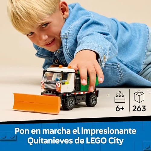 LEGO ▫️ City Limpa-neve - Conjunto de modelo de camião de brincar com função de espalhador de sal, ferramentas e minifiguras - Ideia de presente de aniversário para crianças a partir dos 6 anos - 60490 2