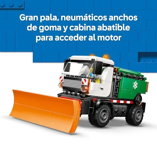 LEGO ▫️ City Limpa-neve - Conjunto de modelo de camião de brincar com função de espalhador de sal, ferramentas e minifiguras - Ideia de presente de aniversário para crianças a partir dos 6 anos - 60490 3