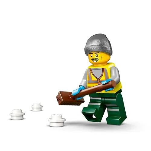 LEGO ▫️ City Limpa-neve - Conjunto de modelo de camião de brincar com função de espalhador de sal, ferramentas e minifiguras - Ideia de presente de aniversário para crianças a partir dos 6 anos - 60490 4