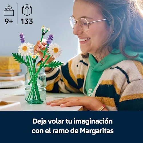 LEGO ▫️ Botanicals Margaridas - Ramo de flores com margaridas e lavanda artificial - Decoração para o quarto infantil - Presente para meninas a partir dos 9 anos e mulheres - 11508 2