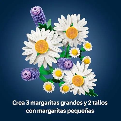 LEGO ▫️ Botanicals Margaridas - Ramo de flores com margaridas e lavanda artificial - Decoração para o quarto infantil - Presente para meninas a partir dos 9 anos e mulheres - 11508 3