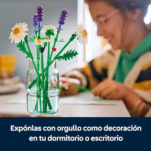 LEGO ▫️ Botanicals Margaridas - Ramo de flores com margaridas e lavanda artificial - Decoração para o quarto infantil - Presente para meninas a partir dos 9 anos e mulheres - 11508 6