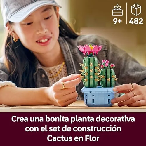 LEGO ▫️ Botanicals Cacto em Flor - Planta com vaso artificial com 2 cactos e flores - Decoração para o quarto - Presente de aniversário para meninas a partir dos 9 anos e amantes de plantas - 11509 2
