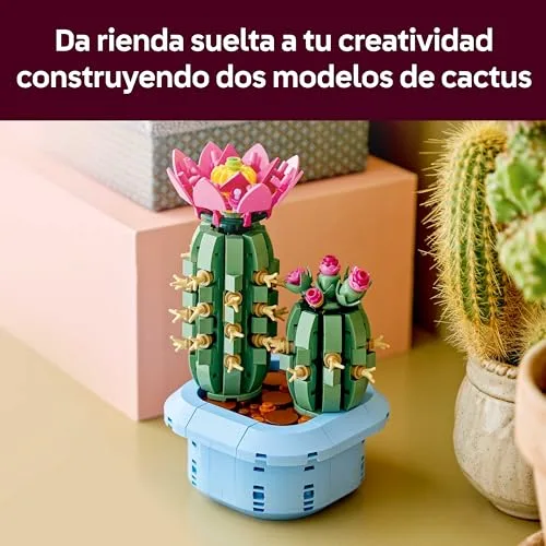 LEGO ▫️ Botanicals Cacto em Flor - Planta com vaso artificial com 2 cactos e flores - Decoração para o quarto - Presente de aniversário para meninas a partir dos 9 anos e amantes de plantas - 11509 3