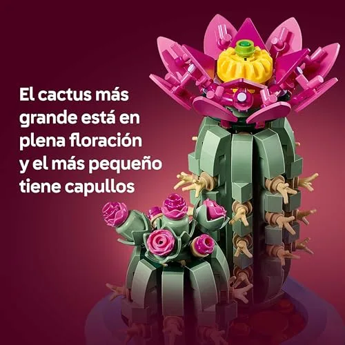 LEGO ▫️ Botanicals Cacto em Flor - Planta com vaso artificial com 2 cactos e flores - Decoração para o quarto - Presente de aniversário para meninas a partir dos 9 anos e amantes de plantas - 11509 4