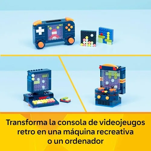 LEGO ▫️ Creator 3 em 1: Consola de Jogos Retro – Transformável em Máquina de Jogos e Computador de Brincar com Teclado e Rato – Presente para Miúdos e Miúdas a partir dos 8 Anos – 31380 3