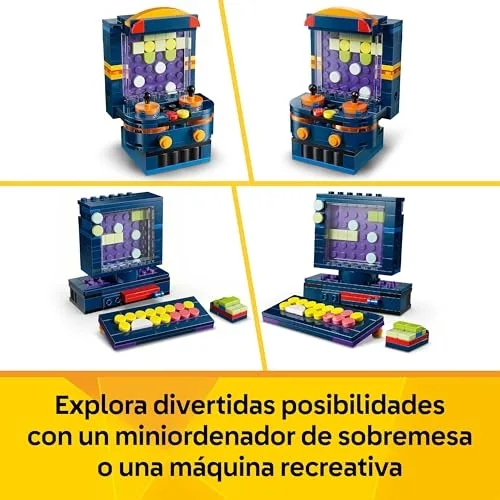 LEGO ▫️ Creator 3 em 1: Consola de Jogos Retro – Transformável em Máquina de Jogos e Computador de Brincar com Teclado e Rato – Presente para Miúdos e Miúdas a partir dos 8 Anos – 31380 5