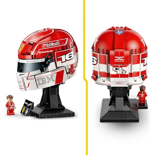 LEGO ▫️ Editions Scuderia Ferrari HP Capacete de Charles Leclerc - Produtos da F1 - Kit de modelo para exposição com minifigura colecionável - Presente para rapazes a partir dos 14 anos e fãs adultos do desporto motorizado - 43014 3