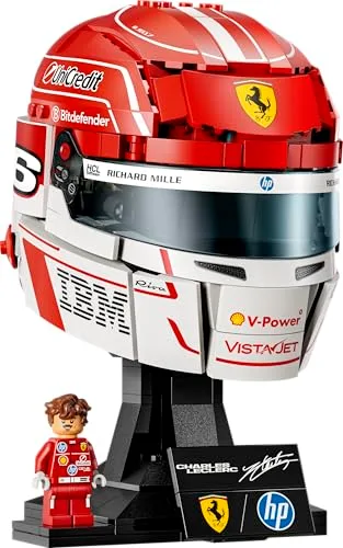 LEGO ▫️ Editions Scuderia Ferrari HP Capacete de Charles Leclerc - Produtos da F1 - Kit de modelo para exposição com minifigura colecionável - Presente para rapazes a partir dos 14 anos e fãs adultos do desporto motorizado - 43014 4