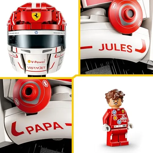 LEGO ▫️ Editions Scuderia Ferrari HP Capacete de Charles Leclerc - Produtos da F1 - Kit de modelo para exposição com minifigura colecionável - Presente para rapazes a partir dos 14 anos e fãs adultos do desporto motorizado - 43014 5
