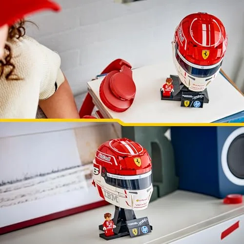 LEGO ▫️ Editions Scuderia Ferrari HP Capacete de Charles Leclerc - Produtos da F1 - Kit de modelo para exposição com minifigura colecionável - Presente para rapazes a partir dos 14 anos e fãs adultos do desporto motorizado - 43014 6