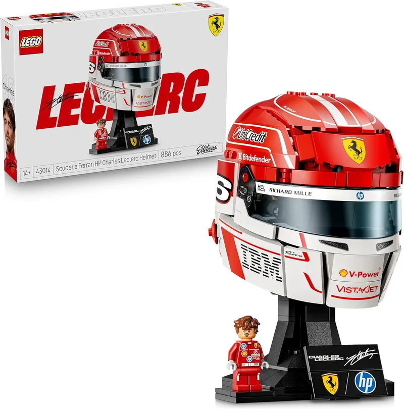 LEGO ▫️ Editions Scuderia Ferrari HP: Capacete de Charles Leclerc 43014